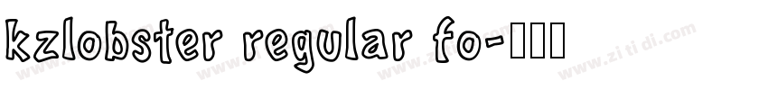 kzlobster regular fo字体转换
